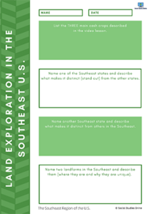 Grade 4 Social Studies Worksheets – U.S. Regions Focus