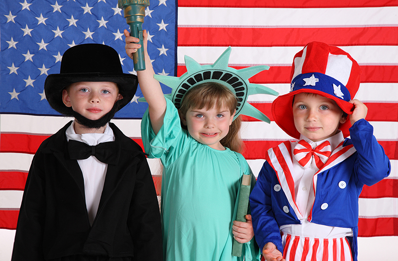 Students participating in hands-on social studies activities like building dioramas and dressing as historical figures