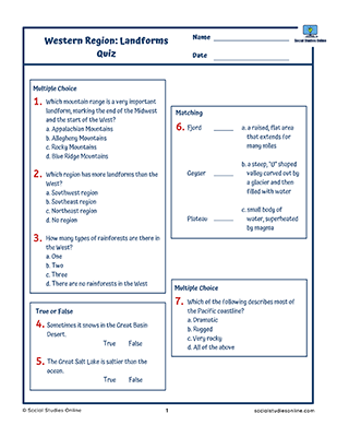 Southwest Region - Early Beginnings Quiz - SSO_400px